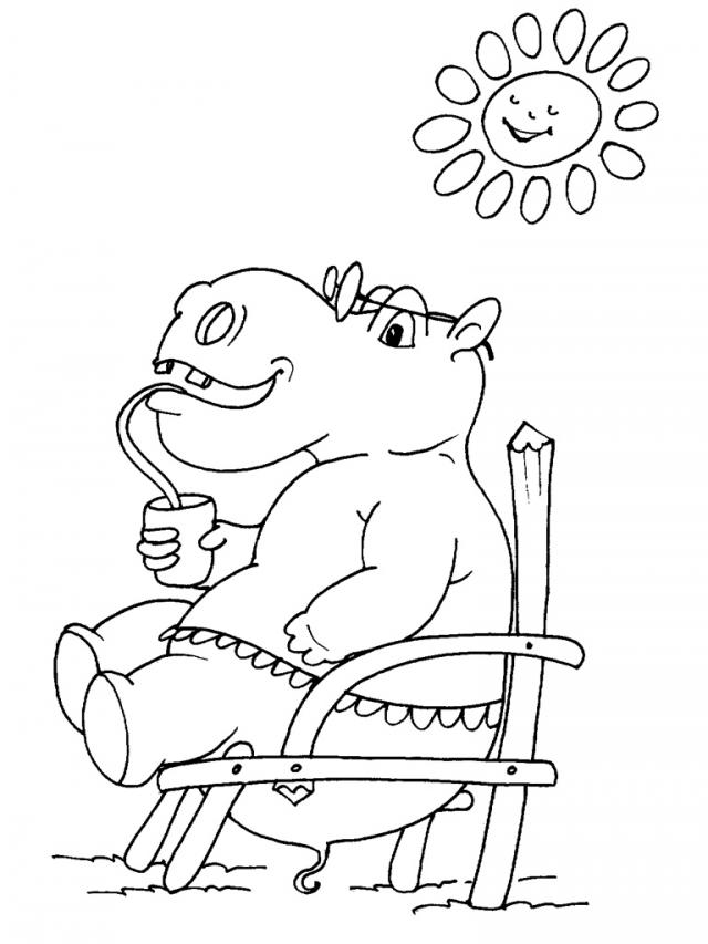 Hipopotam kolorowanki